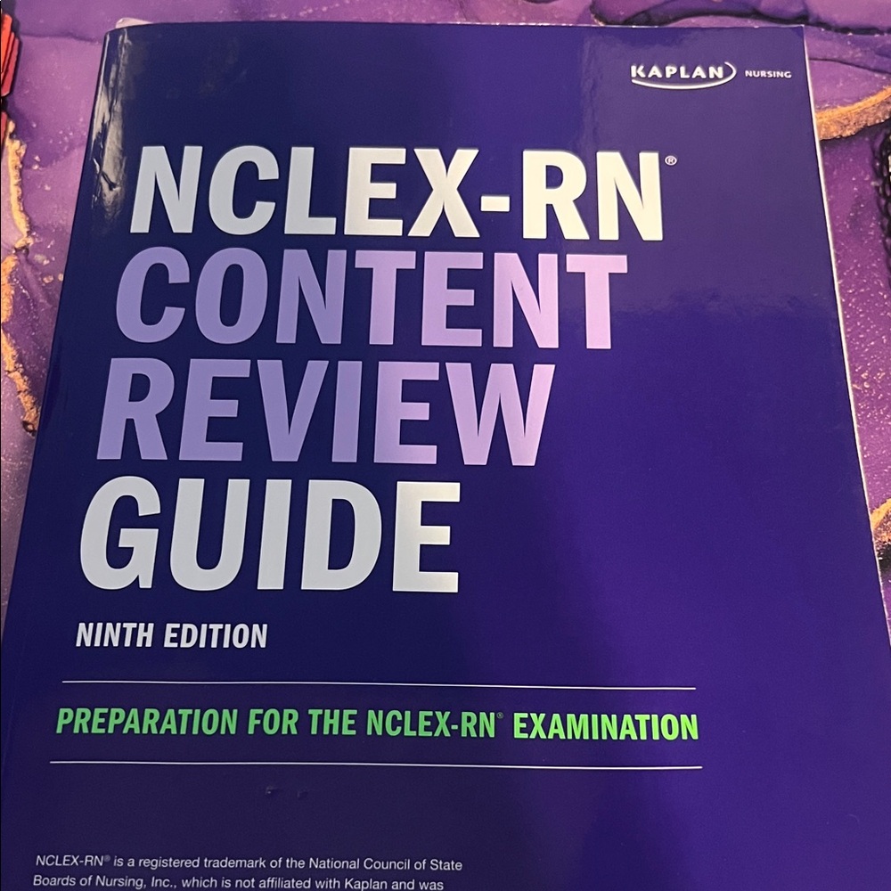 Kaplan NCLEX-RN Review Guide - Purple and Green